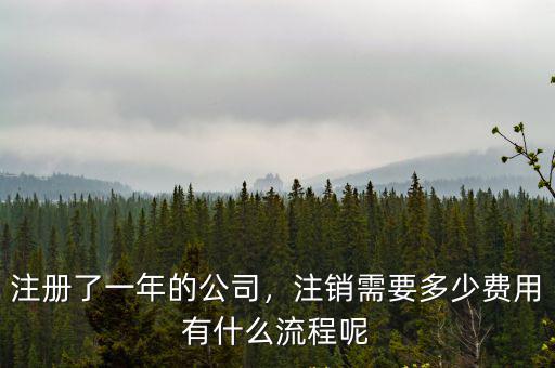 注冊了一年的公司，注銷需要多少費用有什么流程呢