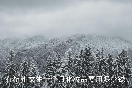 在杭州女生一個(gè)月化妝品要用多少錢