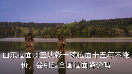 德州拉面一碗多少錢,一碗拉面3元錢