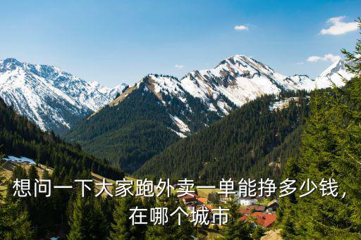 想問一下大家跑外賣一單能掙多少錢，在哪個城市