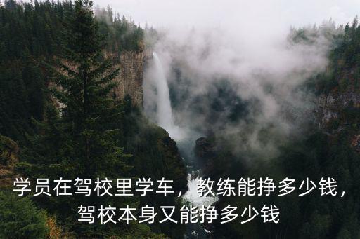 深圳教練招一個學員能賺多少錢,駕校一個學員賺多少錢