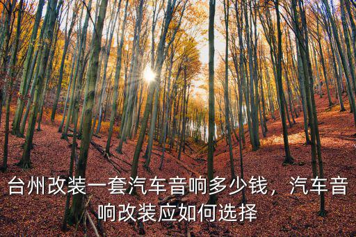 臺州改裝一套汽車音響多少錢，汽車音響改裝應(yīng)如何選擇