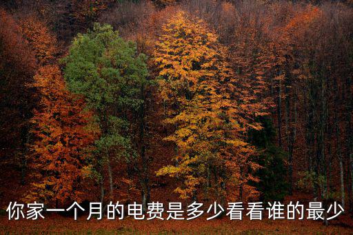 嘉興電器城物業電話是多少錢一個月,你家一個月的電費是多少