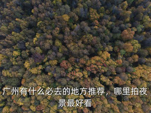 廣州哪里夜景最迷人,廣州哪里的夜景最美
