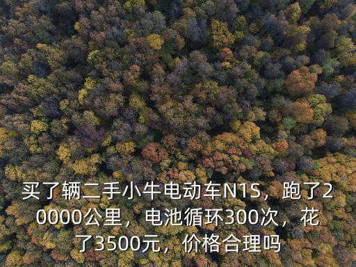 買了輛二手小牛電動車N1S，跑了20000公里，電池循環300次，花了3500元，價格合理嗎