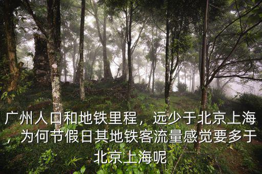 廣州地鐵一天的人流量是多少,為什么廣州的人流量這么大