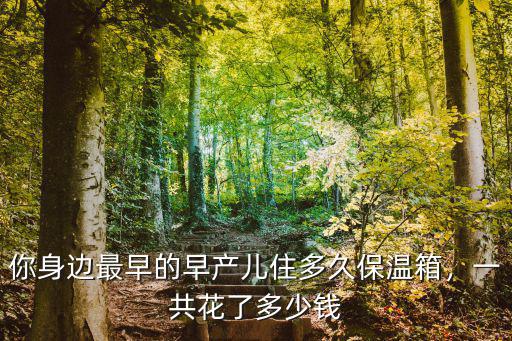 你身邊最早的早產兒住多久保溫箱，一共花了多少錢