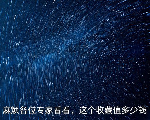 麻煩各位專家看看，這個(gè)收藏值多少錢
