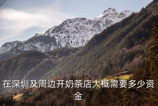 在深圳及周邊開奶茶店大概需要多少資金