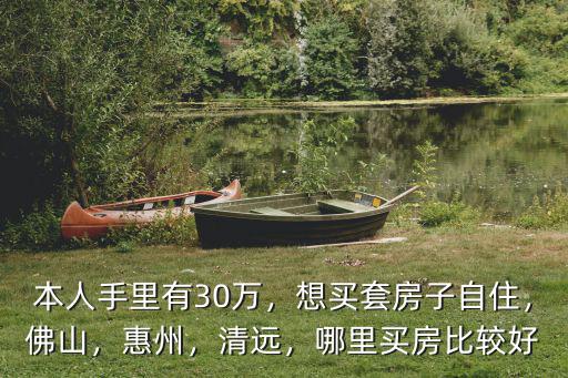 本人手里有30萬，想買套房子自住，佛山，惠州，清遠，哪里買房比較好