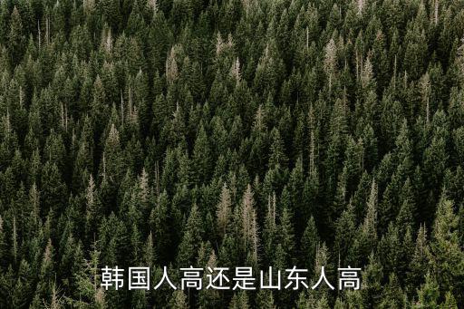 韓國人高還是山東人高