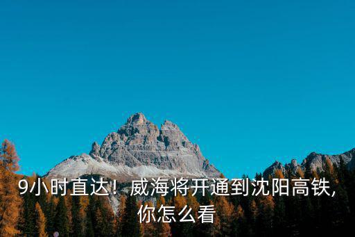 9小時直達！威海將開通到沈陽高鐵,你怎么看