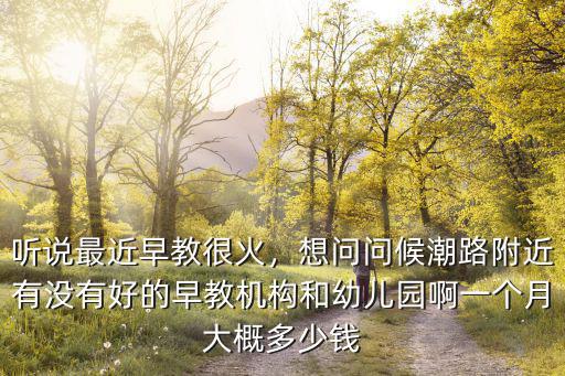 聽說最近早教很火，想問問候潮路附近有沒有好的早教機構和幼兒園啊一個月大概多少錢