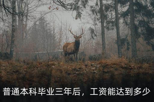 普通本科畢業三年后，工資能達到多少