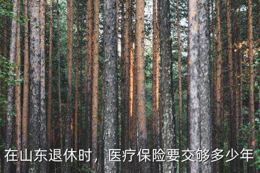 山東女人醫保要交多少年,女性必須交醫保多少年