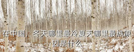 在中國，冬天哪里最冷夏天哪里最熱原因是什么