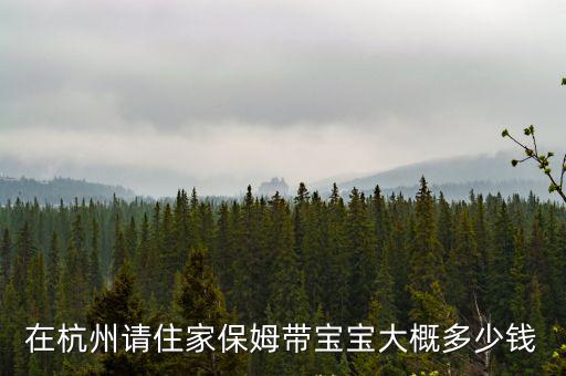 杭州阿姨收入多少,問下杭州普通人工資多少