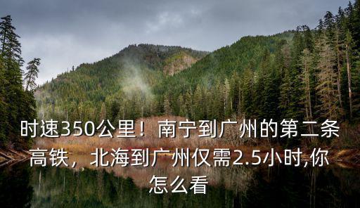 南寧到廣州高鐵一天有多少趟,北海到廣州僅需2.5小時
