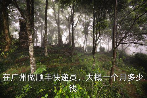 在廣州做順豐快遞員，大概一個(gè)月多少錢