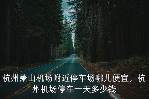 杭州停車24小時多少錢,杭州機場停車一天多少錢