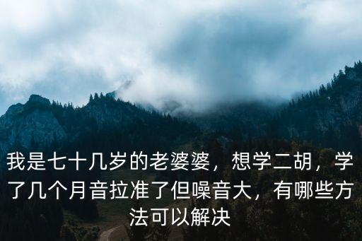 我是七十幾歲的老婆婆，想學二胡，學了幾個月音拉準了但噪音大，有哪些方法可以解決