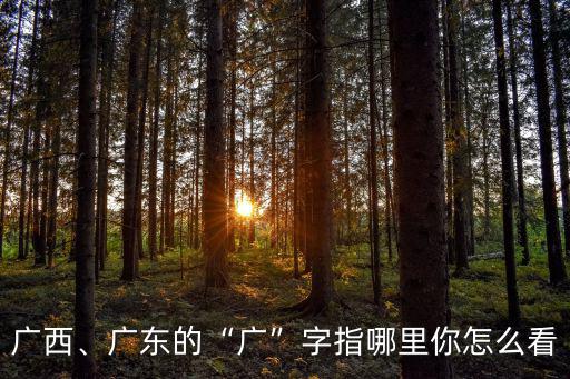 廣西、廣東的“廣”字指哪里你怎么看