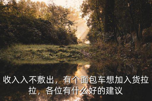 收入入不敷出，有個面包車想加入貨拉拉，各位有什么好的建議