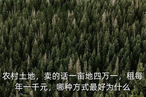 衢州農村土地賣多少一畝,農村土地流轉一畝多少錢劃算