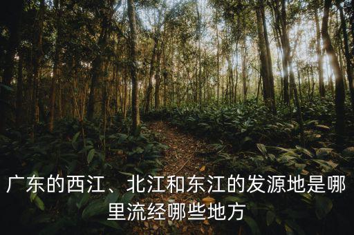 廣東的西江、北江和東江的發源地是哪里流經哪些地方
