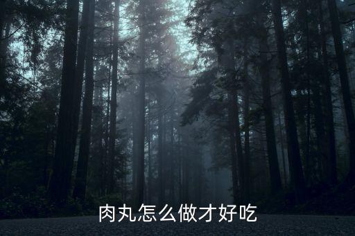 肉丸怎么做才好吃