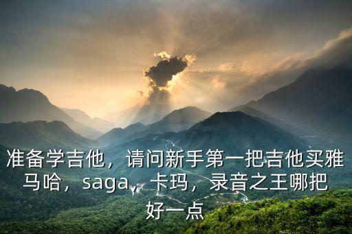 準備學吉他，請問新手第一把吉他買雅馬哈，saga，卡瑪，錄音之王哪把好一點