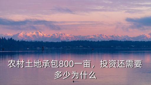 廣東土地承包多少一畝,綠化公司來村里承包土地