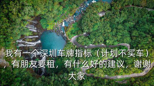 深圳車牌個人可以有多少個指標,有深圳上牌指標