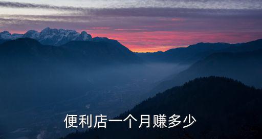 深圳便利店兼職一個月可以賺多少,想加盟便利店