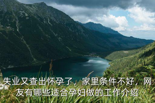 失業(yè)又查出懷孕了，家里條件不好，網友有哪些適合孕婦做的工作介紹