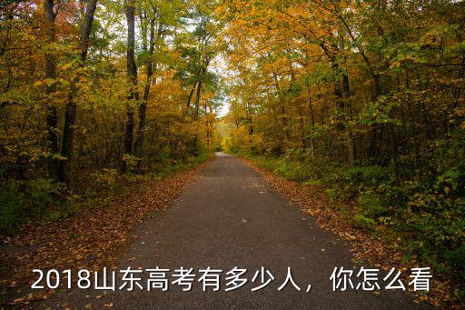 2018山東高考有多少人，你怎么看