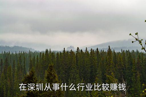 在深圳從事什么行業(yè)比較賺錢