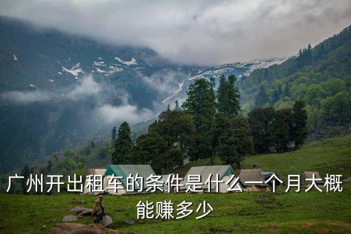 廣州開出租車的條件是什么一個月大概能賺多少