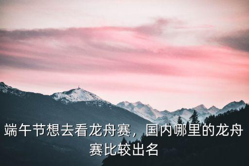 汕尾端午哪里看龍舟,國(guó)內(nèi)哪里的龍舟賽比較出名