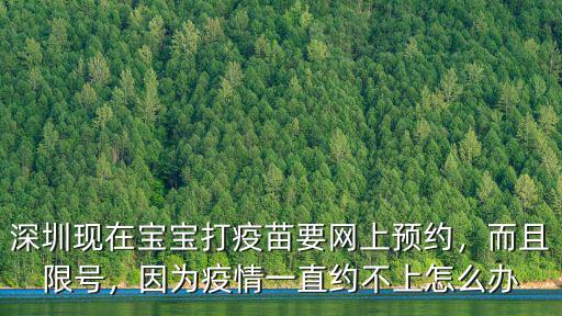 深圳現在寶寶打疫苗要網上預約，而且限號，因為疫情一直約不上怎么辦