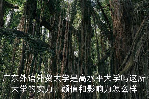 廣州外語外貿大學英語怎么樣,廣東外語外貿大學怎么樣