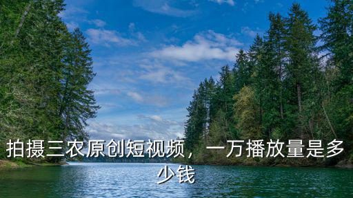 拍攝三農原創短視頻，一萬播放量是多少錢