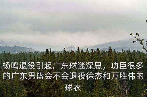 楊鳴退役引起廣東球迷深思，功臣很多的廣東男籃會不會退役徐杰和萬勝偉的球衣