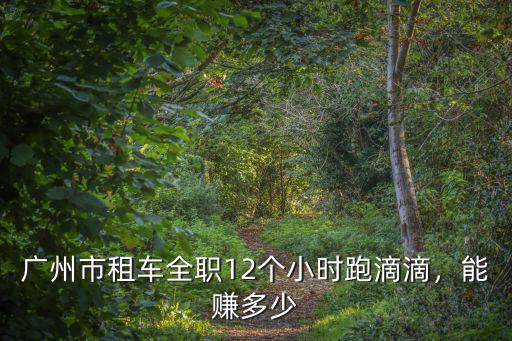 廣州市租車全職12個小時跑滴滴，能賺多少