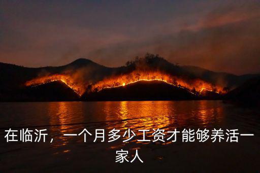 在臨沂，一個月多少工資才能夠養活一家人