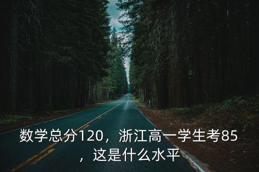 數(shù)學(xué)總分120，浙江高一學(xué)生考85，這是什么水平