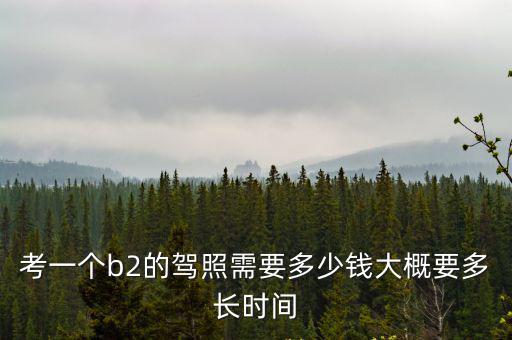 考一個(gè)b2的駕照需要多少錢大概要多長(zhǎng)時(shí)間