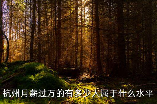 杭州市收入過百萬約多少人,杭州月薪過萬的有多少人
