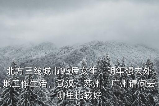 北方三線城市95后女生，明年想去外地工作生活，武漢，蘇州，廣州請問去哪里比較好