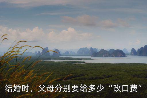 菏澤改口費一般給多少,給女婿改口費給多少合適